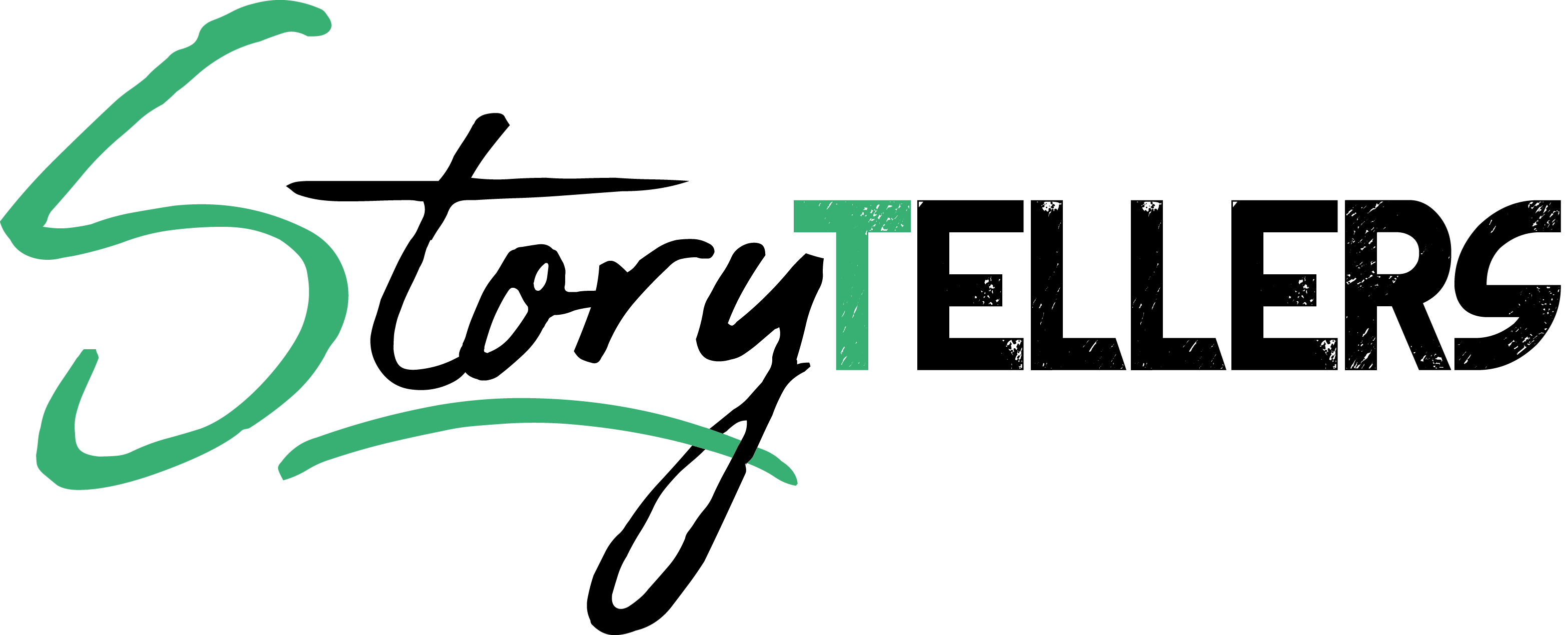 logo storytellers negro y verde